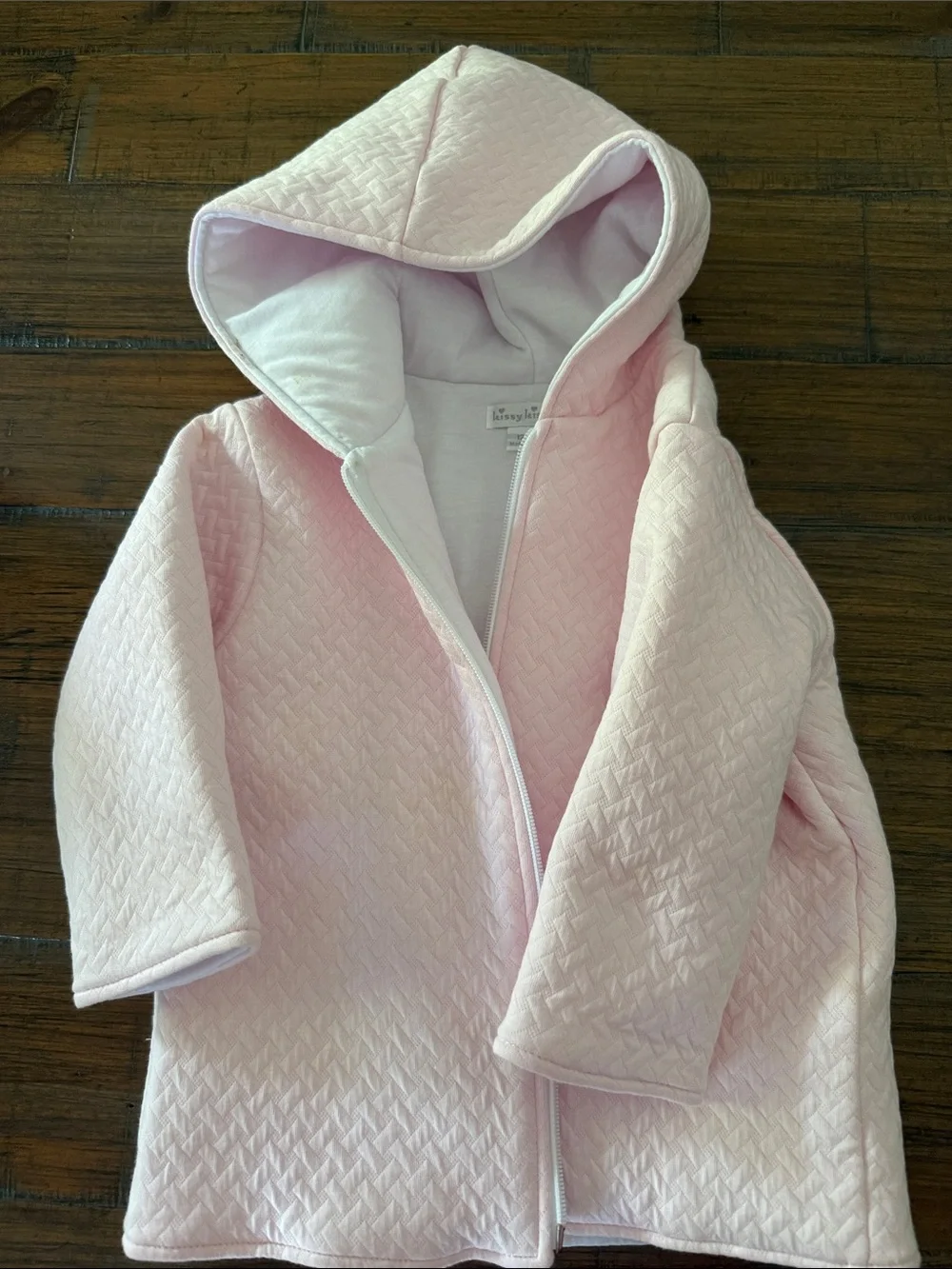 Kissy Kissy Light Pink Quilted Hooded Jacket